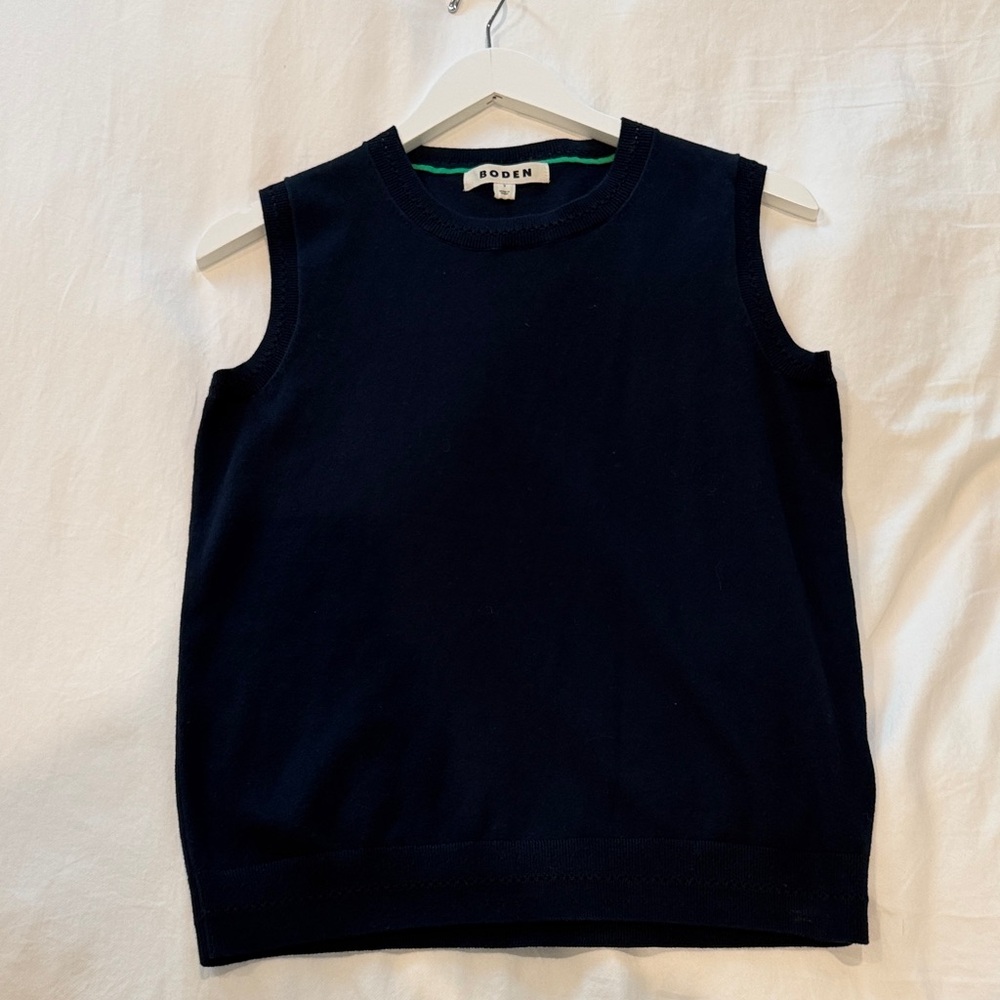 Boden Navy Sleeveless Sweater